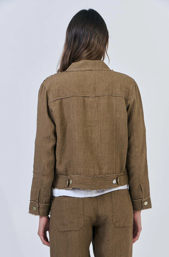 NATURALS TOBACCO LINEN JACKET