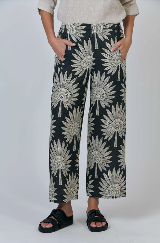 NATURALS DATE PALM LINEN PANTS