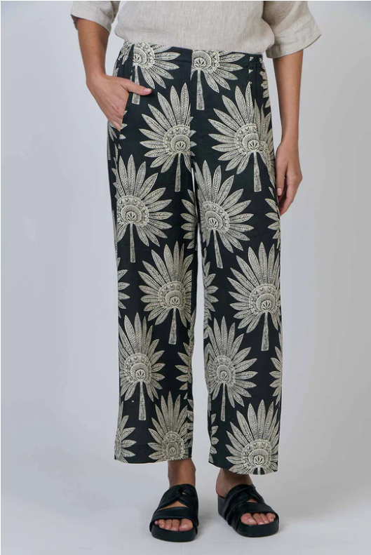 NATURALS DATE PALM LINEN PANTS