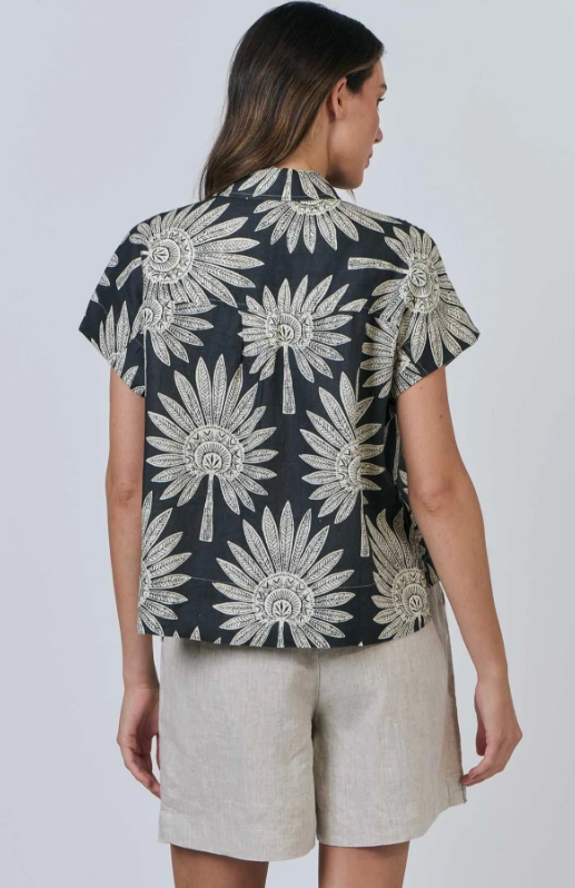 NATURALS S/S LINEN DATE PALM SHIRT