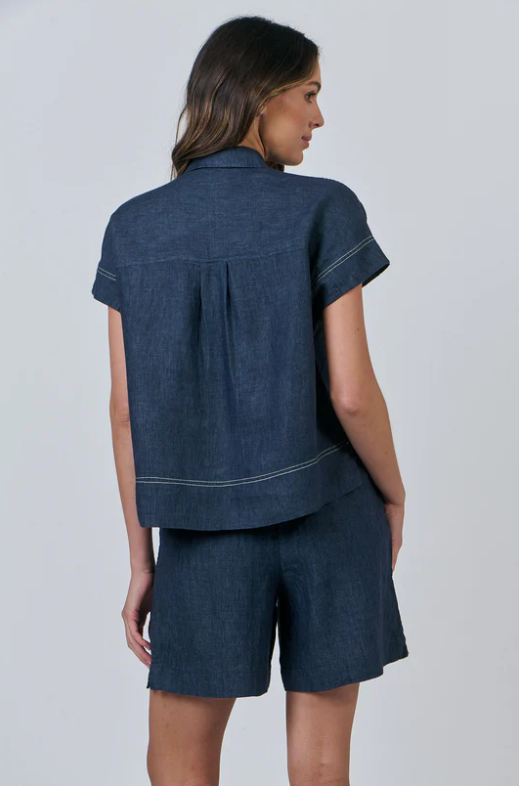 NATURALS BY O&J LINEN SHORTS POSEIDON