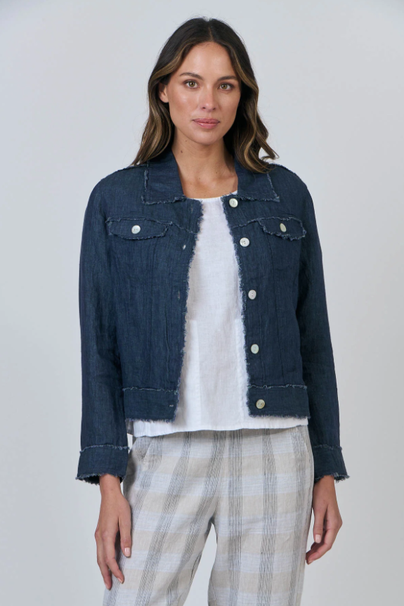 NATURALS LINEN JACKET POSEIDON