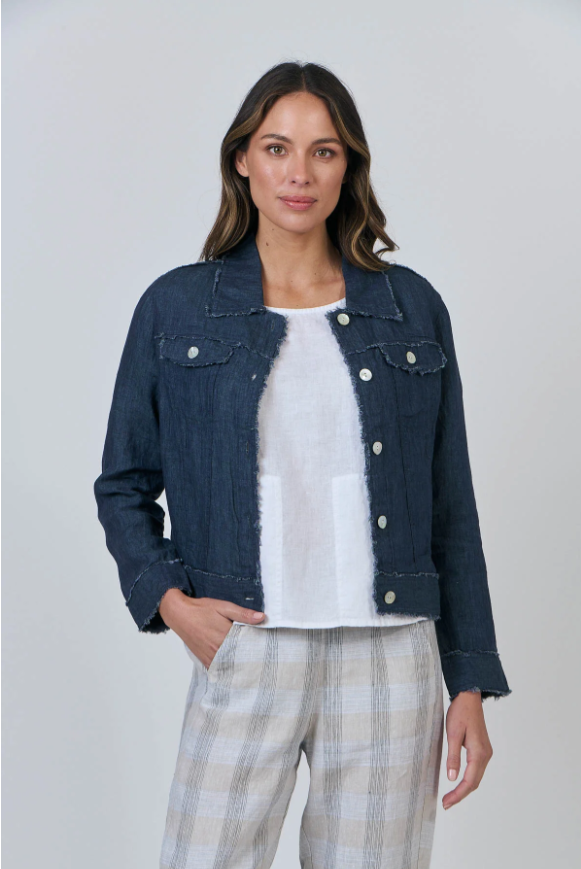 NATURALS LINEN JACKET POSEIDON