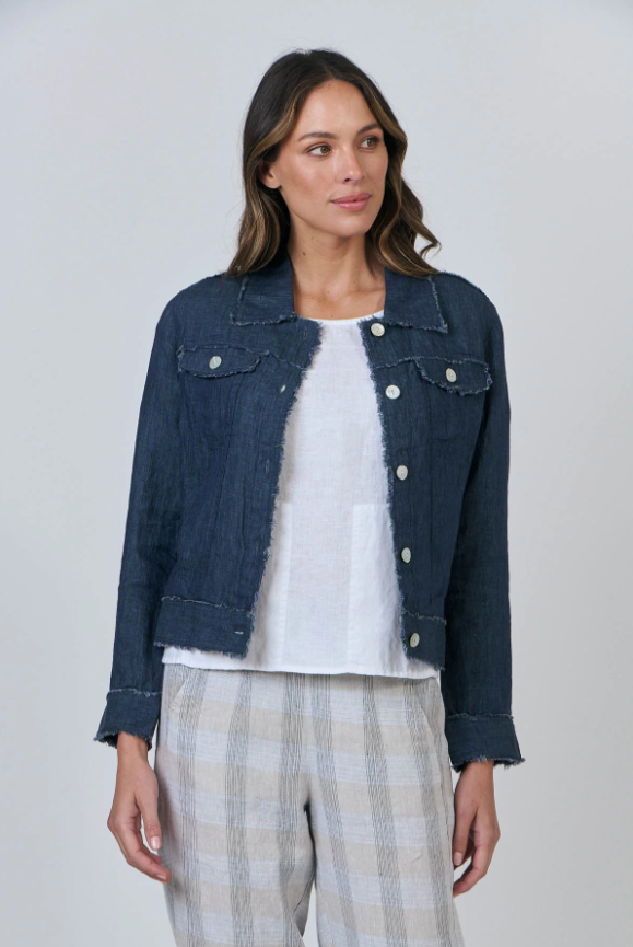 NATURALS LINEN JACKET POSEIDON