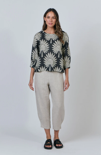 NATURALS BY O&j LINEN PANTS SAND