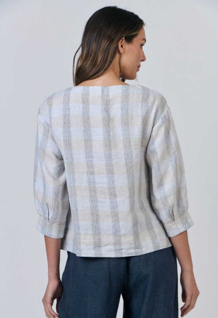 NATURALS BY O&J LINEN TOP MESH