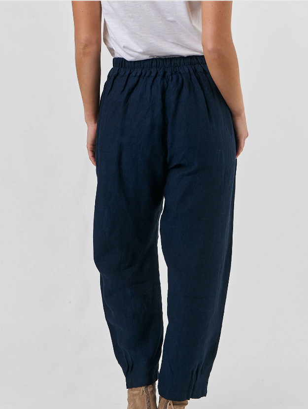 NATURALS  LINEN PANTS MIDNIGHT