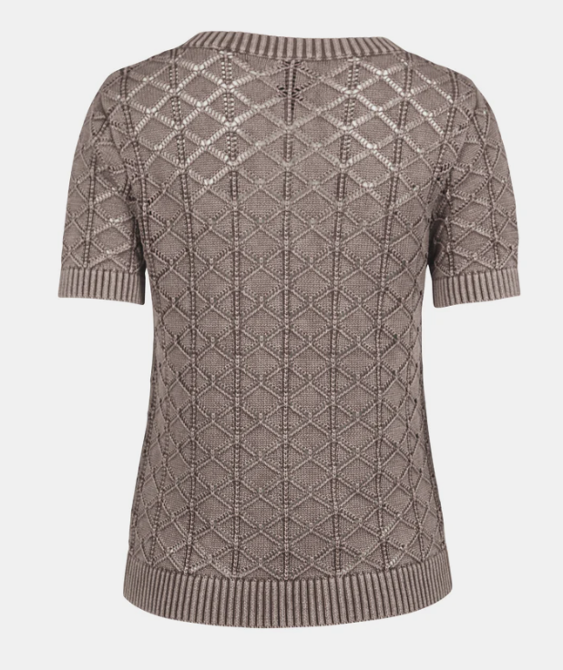 NU DENMARK YEO KNIT BLOUSE TAUPE