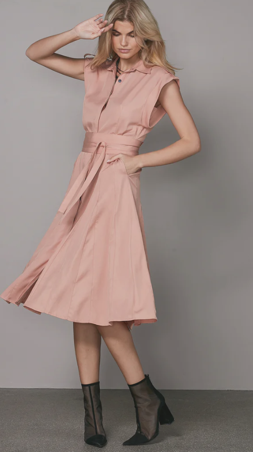NU DENMARK YMKE PEACH LYOCELL DRESS
