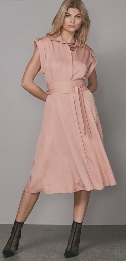 NU DENMARK YMKE PEACH LYOCELL DRESS