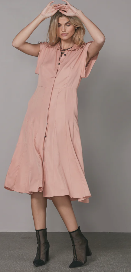 NU DENMARK YMKE PEACH LYOCELL DRESS