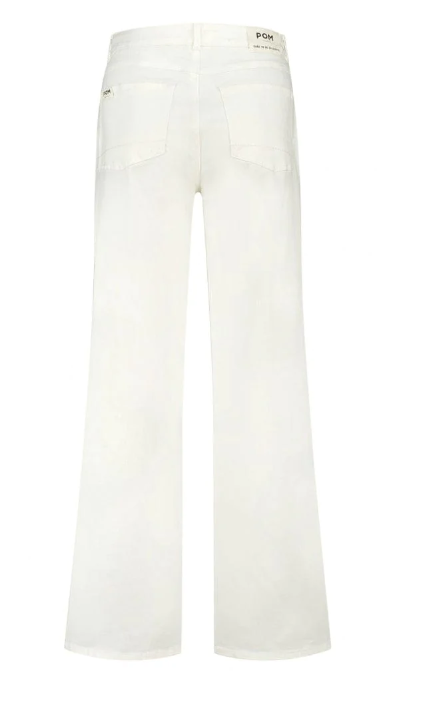 POM WIDE LEG SUMMER IVORY JEANS