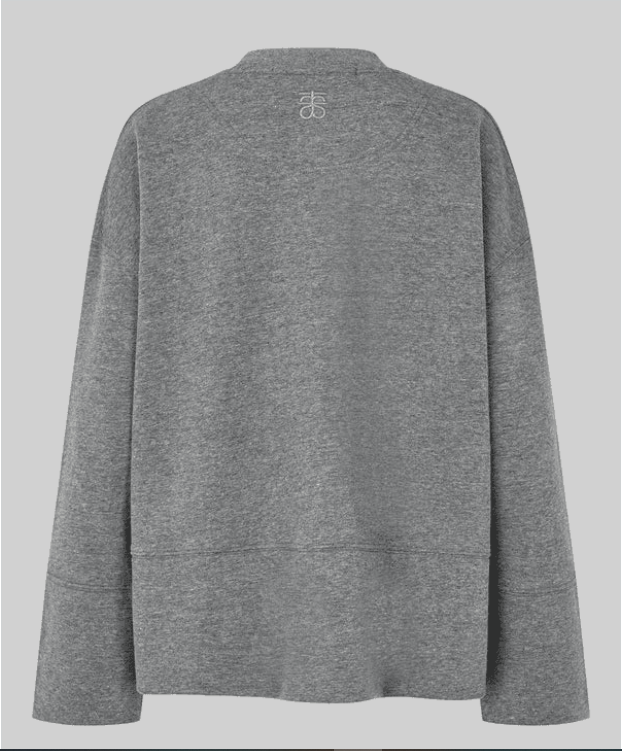 SECOND FEMALE ABADELL SLOUCHY SWEAT DARK GREY MELANGE