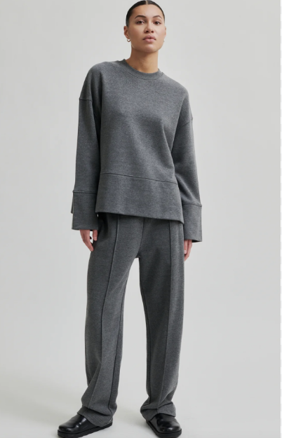 SECOND FEMALE ABADELL SWEAT PANT DARK GREY MELANGE