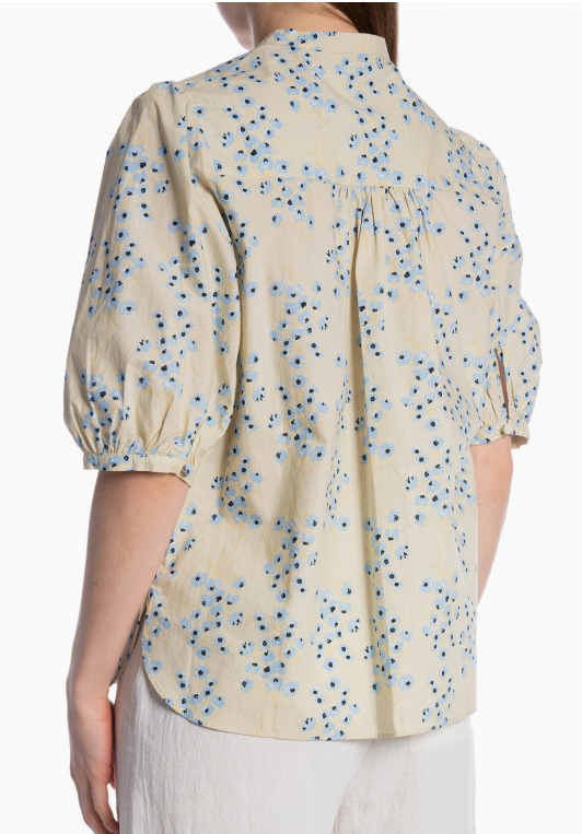 SECOND FEMALE CLAUD PRINTED SHIRT POWDER BLUE