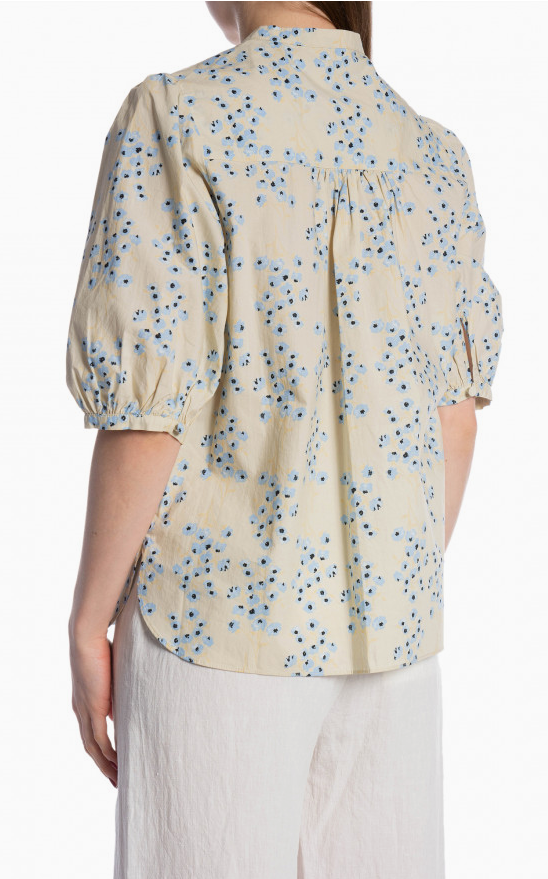 SECOND FEMALE CLAUD PRINTED SHIRT POWDER BLUE