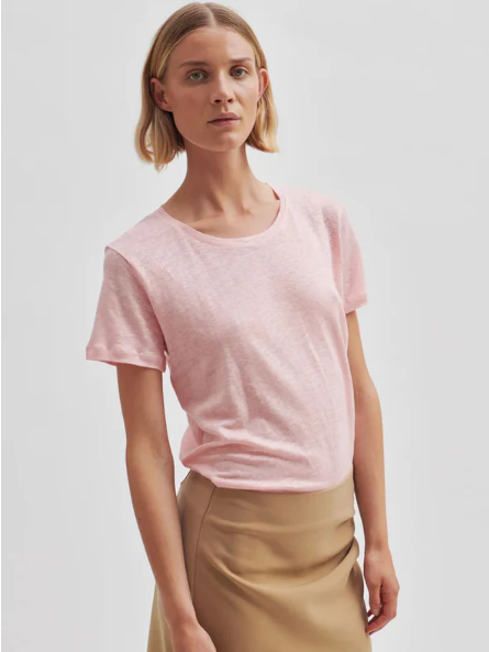 SECOND FEMALE PEONY LINEN TEE MARY'S ROSE