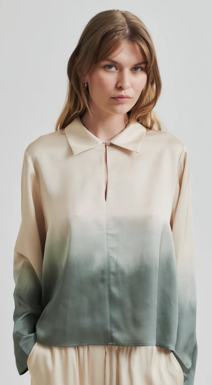 SECOND FEMALE AVORA BLOUSE AGAVE GREEN