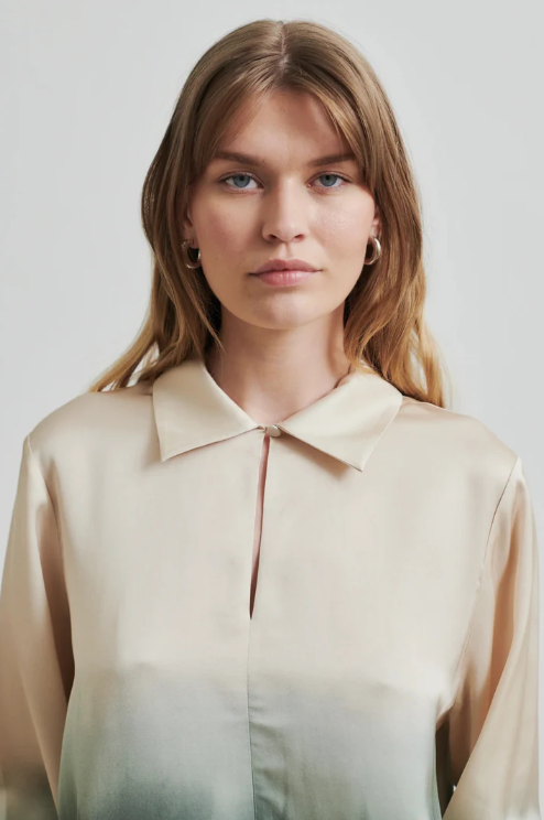 SECOND FEMALE AVORA BLOUSE AGAVE GREEN