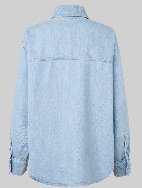 SECOND FEMALE IRVIN LIGHT BLUE DENIM SHIRT