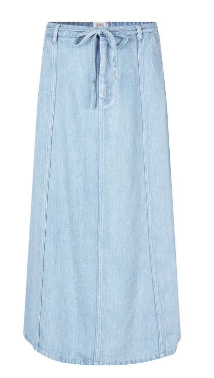 SECOND FEMALE IRVIN DENIM LIGHT BLUE SKIRT
