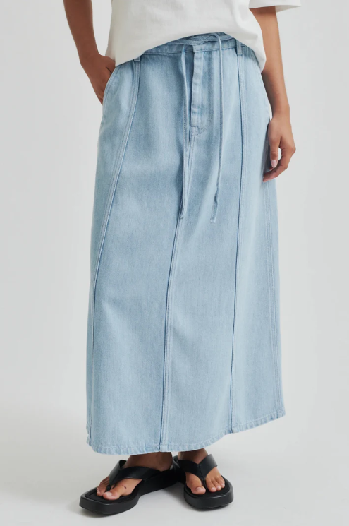 SECOND FEMALE IRVIN DENIM LIGHT BLUE SKIRT