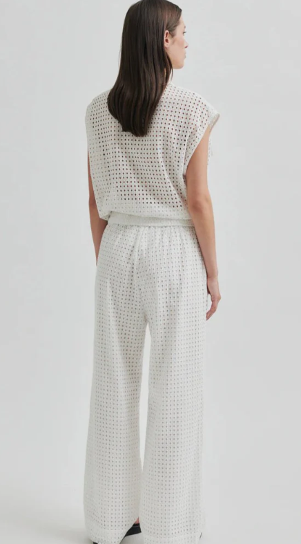 SECOND FEMALE VILLA CHECK WAISTCOAT WHITE