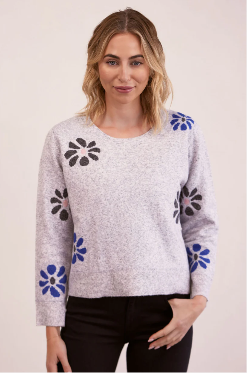 SEE SAW KALEIDO WOOL FLOWER SWEATER