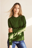 SEE SAW 100% LUXE MERINO WOOL CREW NECK SWEATER KHAKI