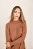 SEE SAW FUNNEL NECK SIDE SPLIT SWEATER BISCUIT