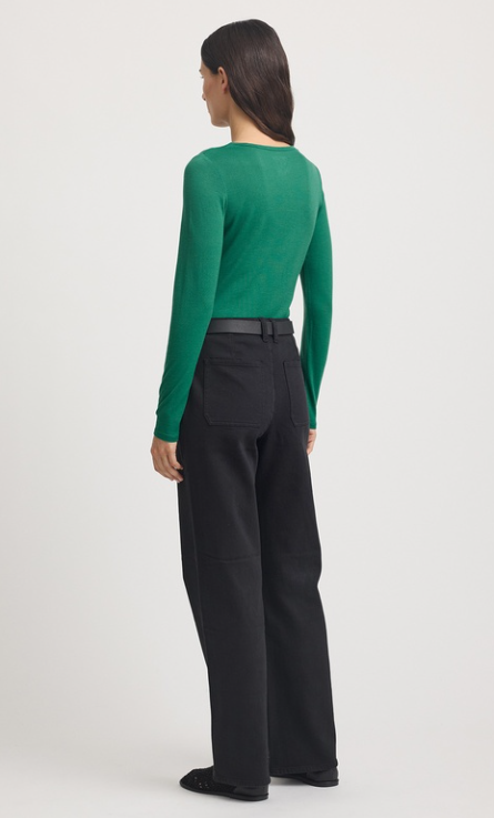 TOORALLI CREW MERINO TEE LUSH GREEN