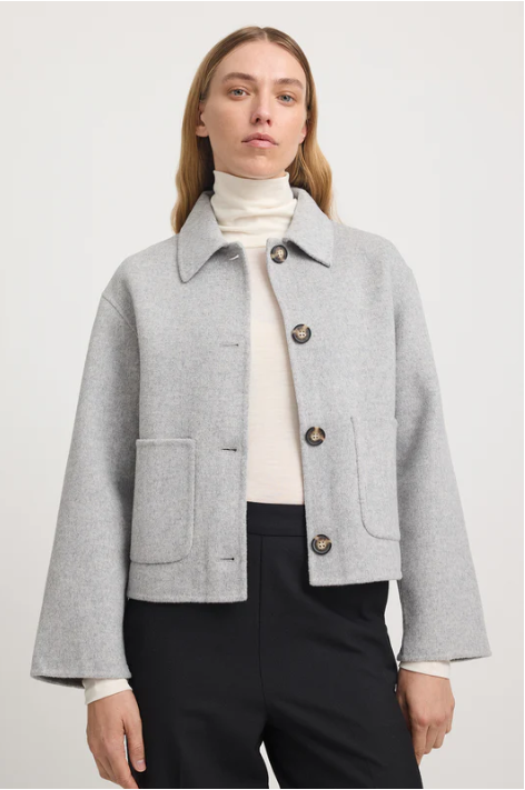 TOORALLIE WOOL JACKET MID GREY