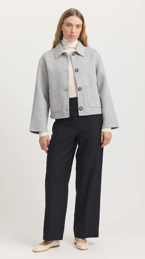TOORALLIE WOOL JACKET MID GREY