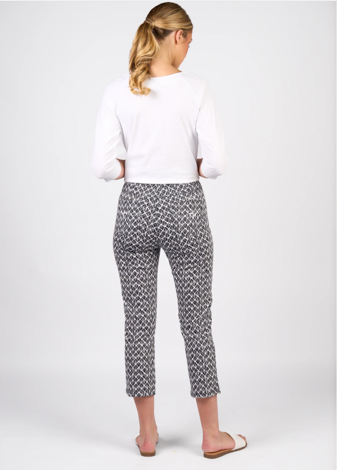 VASSALLI FAN PRINT 7/8 PULL ON PANT