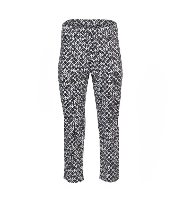 VASSALLI FAN PRINT 7/8 PULL ON PANT