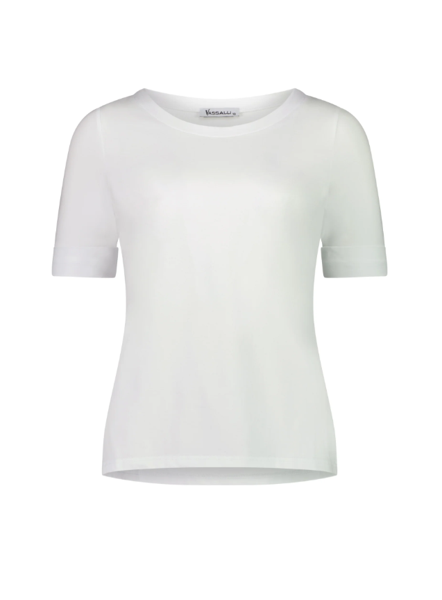 VASSALLI BOAT NECK TOP WHITE