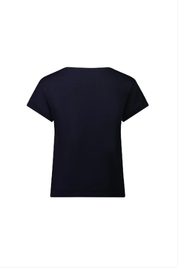 VASSALLI DROP SLEEVE STEPPED HEM TOP INK