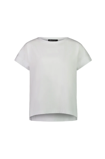 VASSALLI DROP SLEEVE STEPPED HEM TEE WHITE