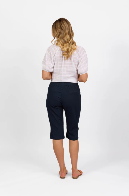 VASSALLI BELOW KNEE SKINNY  LEG PANTS INK