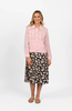 VASSALLI LINEN JACKET WITH FRAYED SEAMS PINK