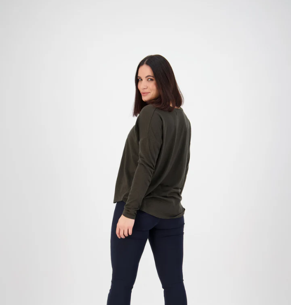 VASSALLI SKINNY LEG FULL LENGTH CONRAST STITCH DENIM PULL ON BLACK