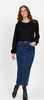 VASSALLI 100% MERINO ROUND NECK TOP WITH FRONT KEYHOLE BLACK