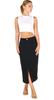 WAKEE MIDI SKIRT BLACK