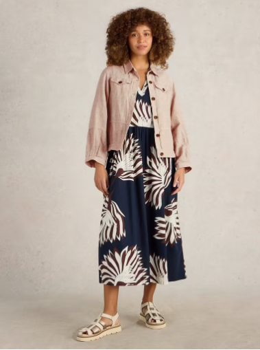 WHITE STUFF CAMILLE LINEN JACKET NATURAL