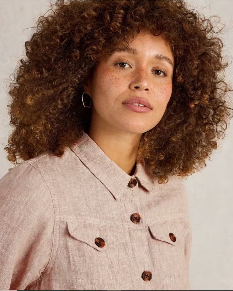 WHITE STUFF CAMILLE LINEN JACKET NATURAL