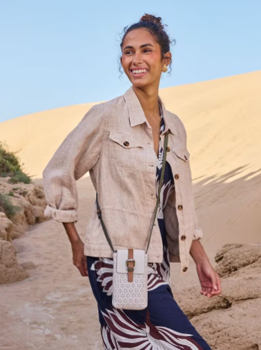 WHITE STUFF CAMILLE LINEN JACKET NATURAL