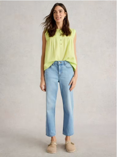 WHITE STUFF BLAKE STRAIGHT CROP DENIM