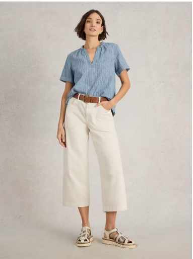 WHITE STUFF TEAKIE STRIPE  TOP