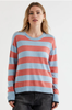 ZAKET & PLOVER BLOCK STRIPE CREW POWDER