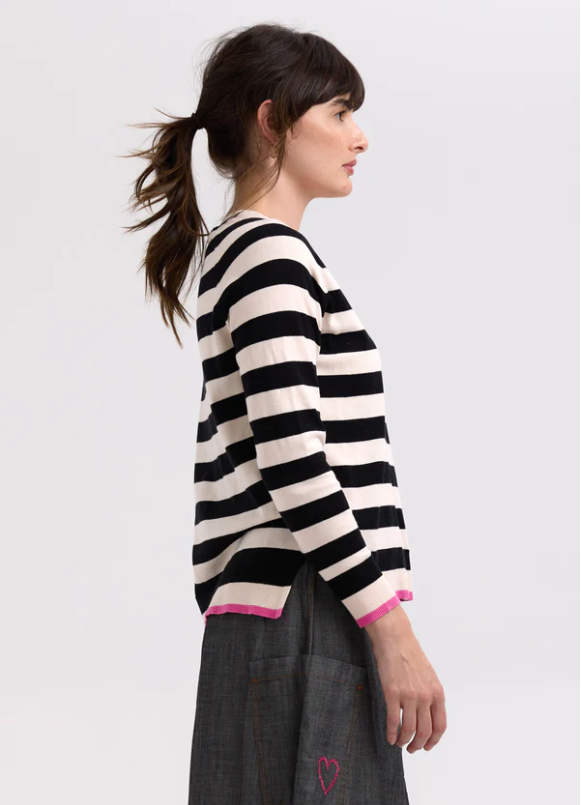 ZAKET & PLOVER ESSENTIAL STRIPE V KNIT SHELL